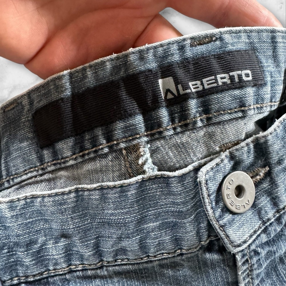 Set Of 2 Alberto Tommy Stretch Ring Jeans Mens Size 60/ USA 44 Inseam 33 In - Picture 12 of 15